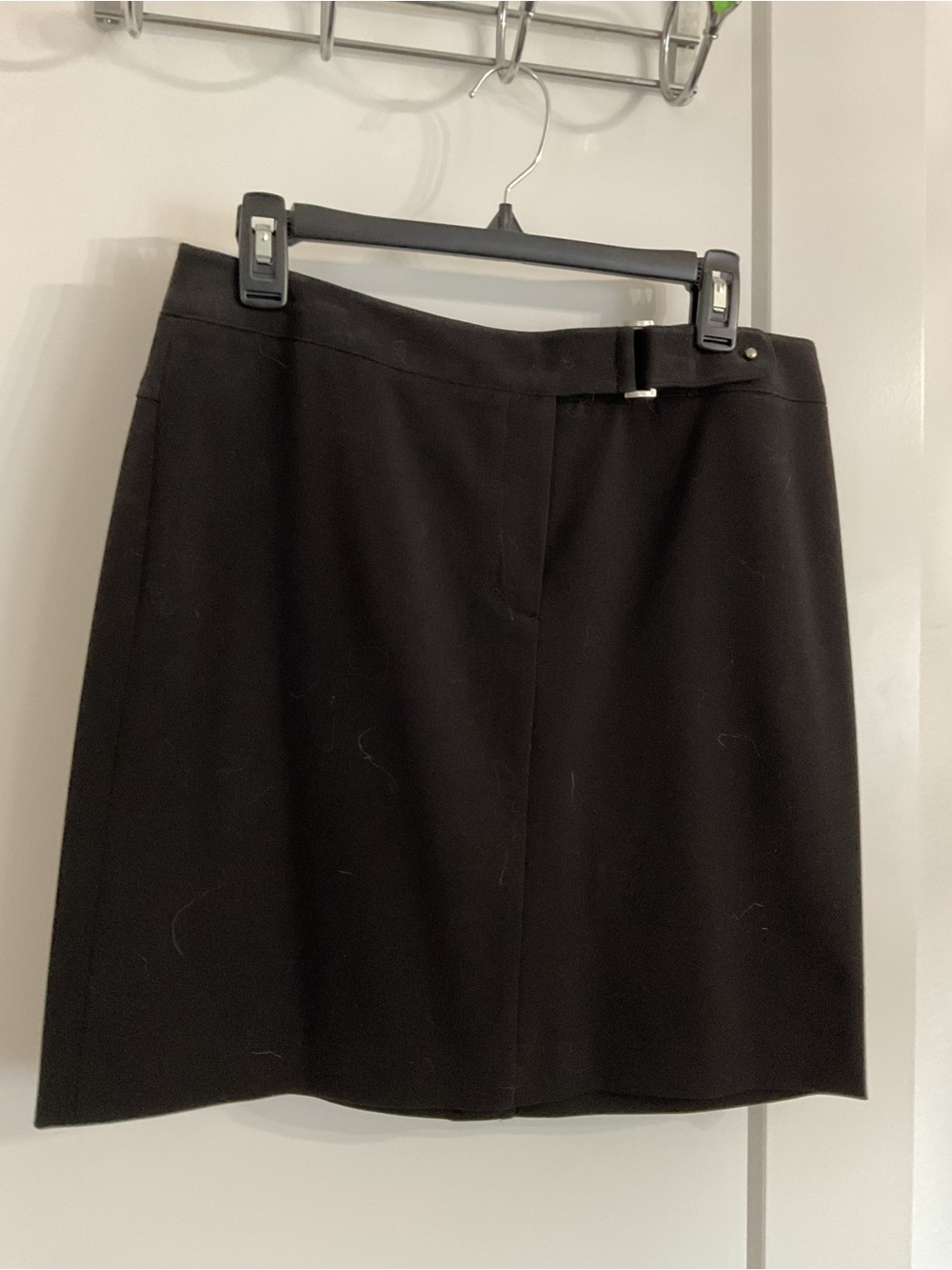 Rafaella Black Mini Skirt with Subtle Buckle